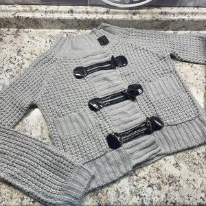 𝅺VINTAGE Fire Los Angeles Snap Up Loop Button Closure Cropped Knit Sweater